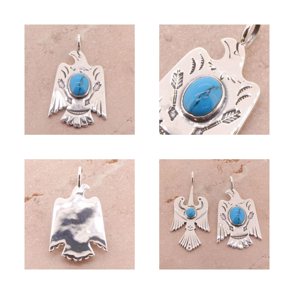 イーグル シルバーペンダントトップスタッズ スターグラスホルダー