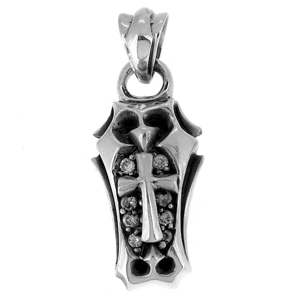 コフィン ペンダントトップ ペンダントヘッド(チェーンなし) 棺 クロス ジルコニア ゴシック ネックレス ペンダント シルバー925 銀の通販は