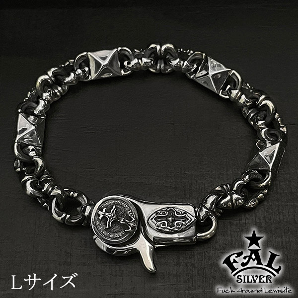 F.A.L トゥームウォールズバーティカル ブレスレット トリガースナップタイプ L シルバー メンズ シルバー925 プレート チェーンの通販は