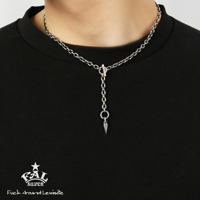 F.A.L ニードル テール 125 チェーン 45 50cm シルバー925 シルバーチェーン ネックレス シルバー y字 y字ネックレス ネックレスチェーン_2