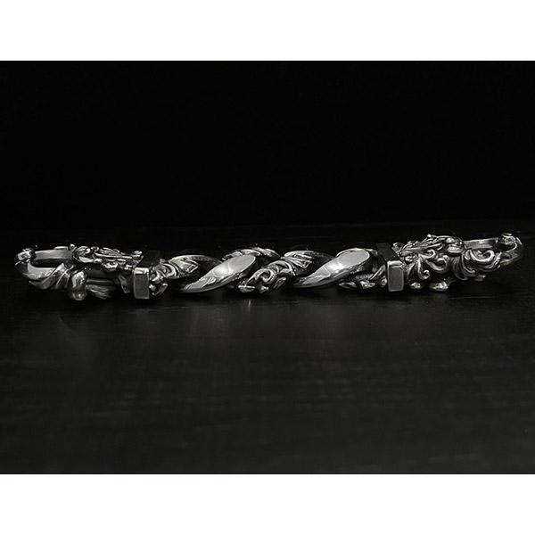 F.A.L アラベスク リーフ クリップ コンビネーション キーチェーン ミディアムタイプ メンズ 鍵 収納 キーホルダー チェーン 鎖 シルバー 925_4