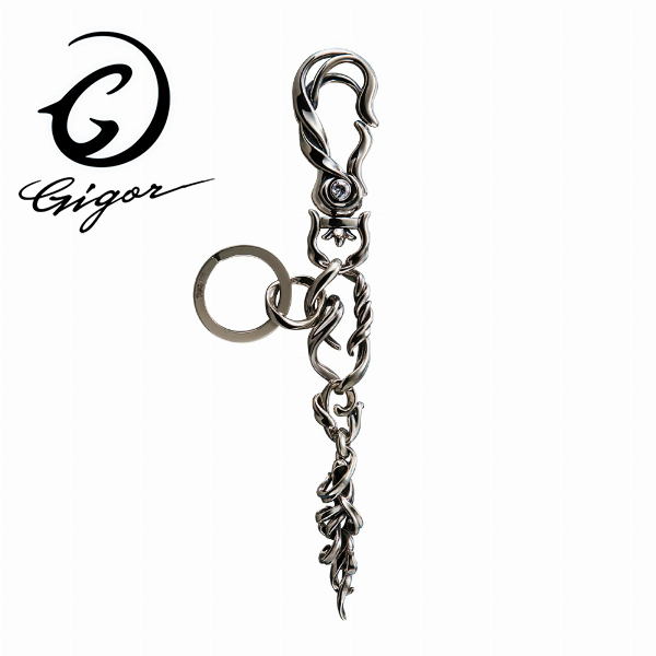 GIGOR ジゴロウ アドグルキーチェーン TANGLAM series タングラムシリーズ 透かし 立体 アラベスク 唐草 ツタ アイビー 茨 イバラ 植物 フック