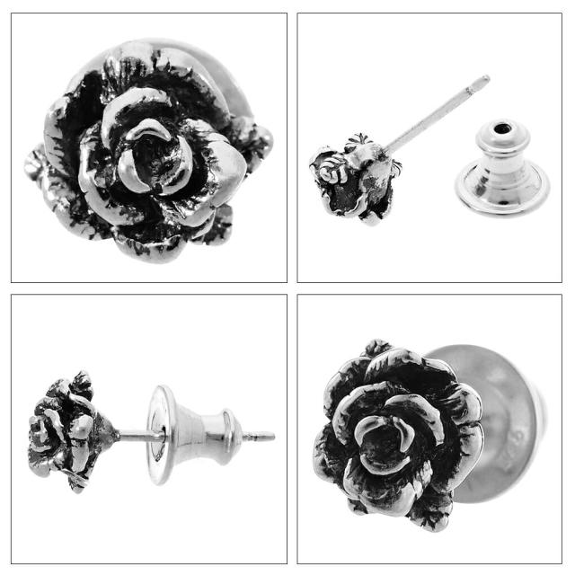 GIGOR ガラード ピアス 1P 片耳用 シルバー ローズ バラ 薔薇 花 
