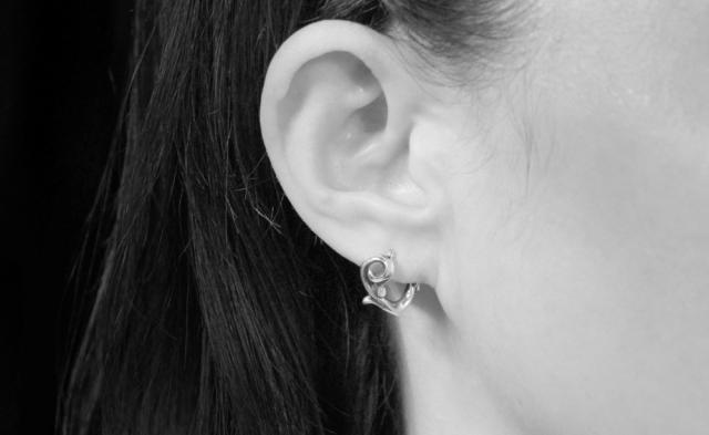 GIGOR ジゴロウ ハーティションピアス 1P 片耳用 右耳用 ピアス フープピアス リングピアス シルバーピアス シルバー925 イヤリング 耳飾り ハート_1