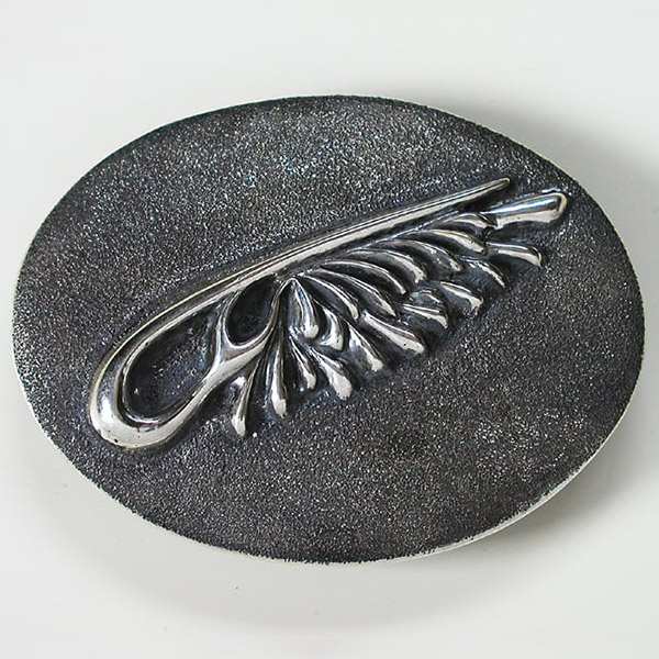 Give Me a Wing バックル 大 荒らし燻し バックルのみ 単品 ベルト 金具 パーツ トップ式 ベルトバックル トップ式バックル ブランド シルバー