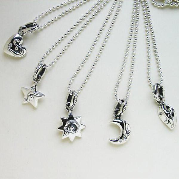 Give Me a Wing ダイヤ 入り プチ ペンダント 40cm チェーン付き シルバー ネックレス レディース ダイヤモンド ハート スター 星 太陽 ムーン 月 葉の通販は 22,000円