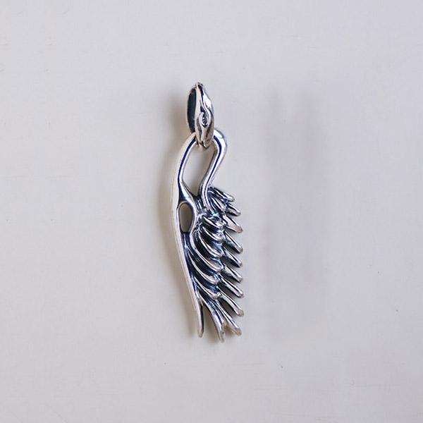 Give Me a Wing ウイング 中 燻し ペンダントトップ チェーンなし メンズ シルバー シルバー925 ペンダント トップ ヘッド ネックレストップ シンプル