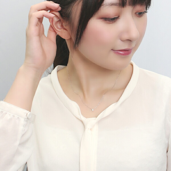 選べる3カラー K10 ゴールド 天然 ダイヤモンド 0.10ct 一粒ネックレス 金 10金 10k ネックレス ピンクゴールド ホワイトゴールド 天然ダイヤ