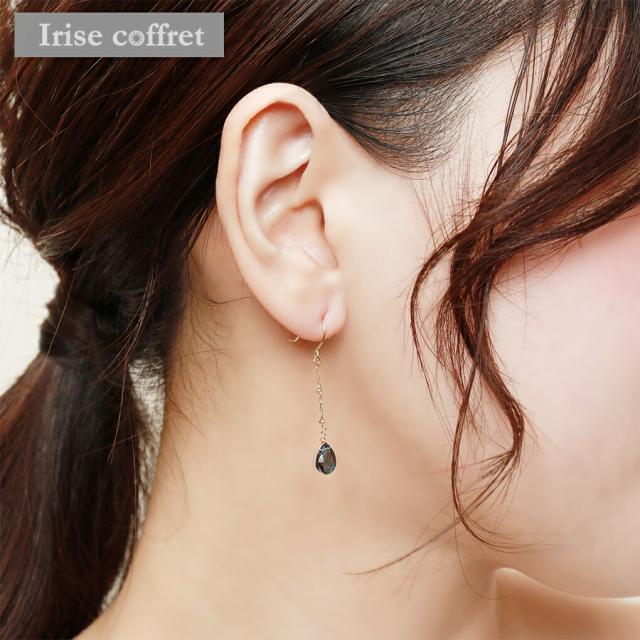 Irise coffret イリスコフレ ロンドンブルートパーズ 天然石 K10 ゴールド フック ピアス 2P 両耳用 レディース 10金 10k K10YG イエローゴールド_2