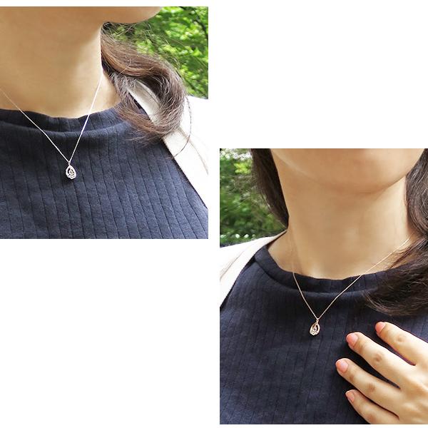 ピンキー&ダイアン ホワイトトパーズ ドロップ K10 ゴールドネックレス ゴールド ネックレス 10金 トパーズ 天然石 ペンダント ペアシェイプ 11月 誕生石 ピンキーアンドダイアン ブランド_3