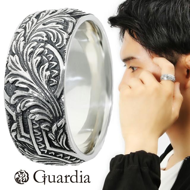 ガルディア Guardia アカンサス Acanthus リング 幅広 10mm 指輪 5〜30号 シルバー 植物 模様 葉 葉っぱ 古代ギリシャ 建築 シルバーリング メンズの通販は 16,401円