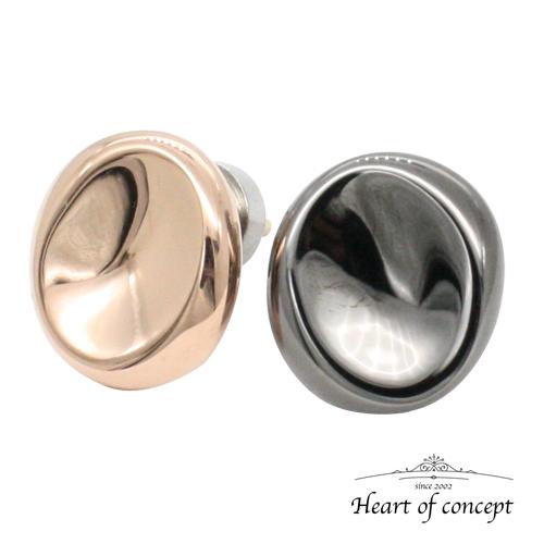 HEART OF CONCEPT シルバー ペアピアス シェアピアス スタッド プレゼント 誕生日 ギフト HCE-79PK-HCE-80BKゴールドコーティング ビーン ゴールドの通販は 10,639円