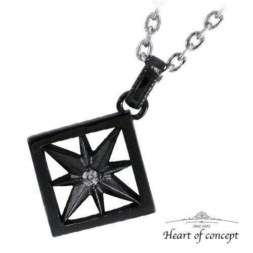 HEART OF CONCEPT シルバー ネックレス スター ペンダント プレゼント 誕生石 バースデーストーン ギフト HCP-383BSBKサージカルステンレス スターの通販は 9,438円