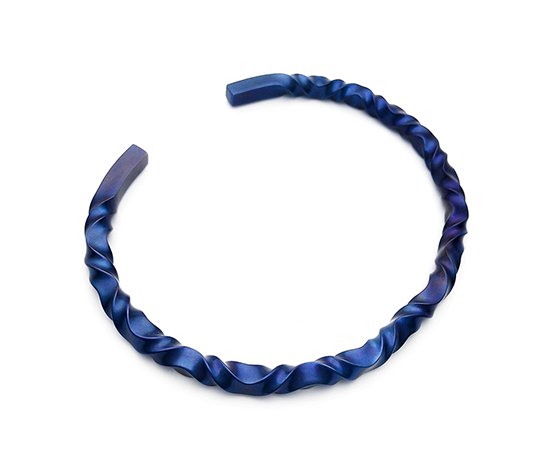 Hizm ゆらぎフルツイストバングル 紫紺 純チタン バングル 15-20cm チタンアクセサリー 腕輪 金属アレルギー アレルギーフリー 上品 きれいめ きれい_3