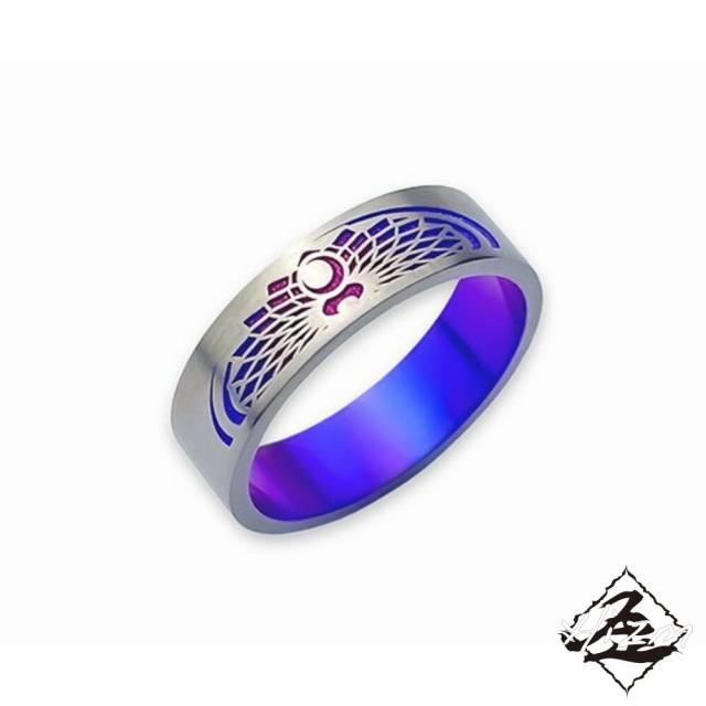 Hizm 月華リング 6mm 桃×紫 純チタン製 1-30号 チタンアクセサリー リング 指輪 金属アレルギー アレルギーフリー 上品 きれいめ きれい 綺麗 メンズの通販は 21,087円