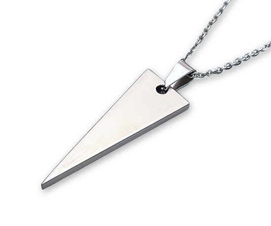 Hizm 黄昏に彼岸花 楔形ペンダントトップ M 純チタン製 チェーン付き