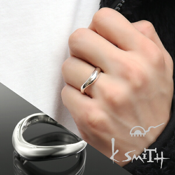 K-SMITH シンプル V字 カーブ リング 11〜21号 シルバーアクセサリー シルバー925 ウェーブ シルバーリング メンズリング スタイリッシュ クールの通販は 9,075円