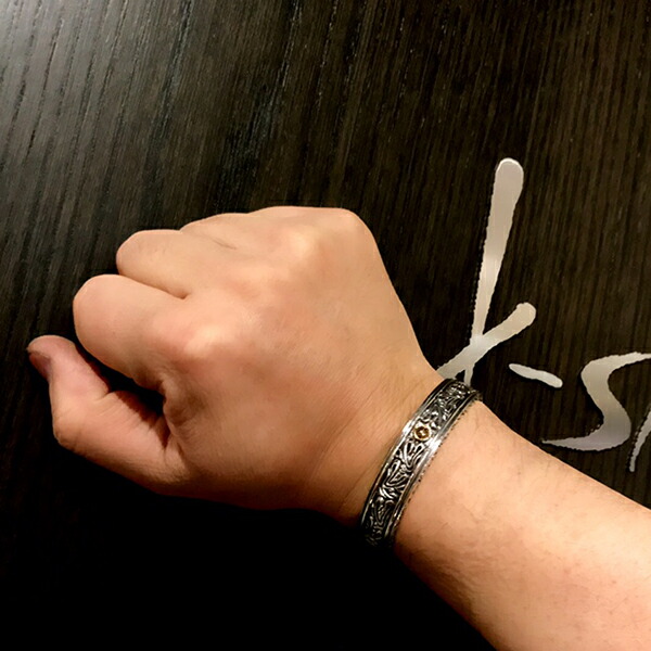 K-SMITH 唐草 ブラウンダイヤモンド バングル シルバーアクセサリー