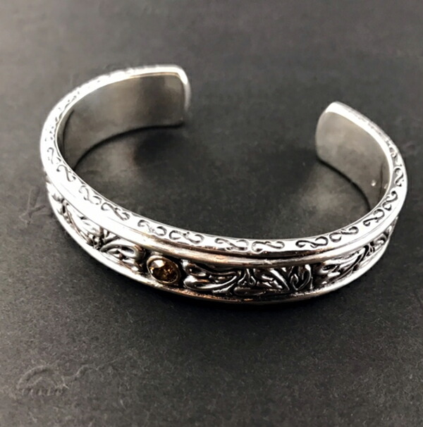 K-SMITH 唐草 ブラウンダイヤモンド バングル シルバーアクセサリー