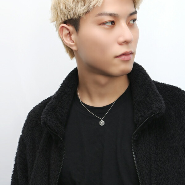 KANAME 選べる2カラー 麻の葉 透かし ネックレス シルバー925 プラチナ 18金 K18 ゴールド シルバー シルバーアクセサリー 文様 家紋 和風 和 和柄