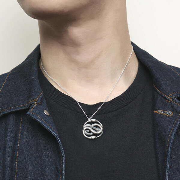 KENBLOOD ケンブラッド いぶし ウロボロス シルバーネックレス スネーク ペンダント シルバー925 メンズネックレス ネックレス メンズ 男性 無限 蛇_3