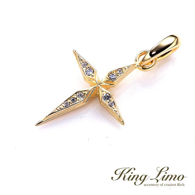 King Limo DIANA CROSS ダイアナクロス チャーム (チェーンなし) 十字架 K18ゴールドコーティング キングリモ シルバー925 シルバーアクセサリー 銀