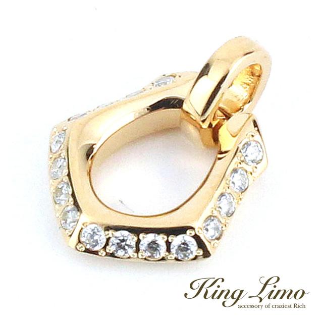 King Limo LEGIT パヴェ リジット チャーム (チェーンなし) K18ゴールドコーティング キングリモ シルバー925 シルバーアクセサリー 銀