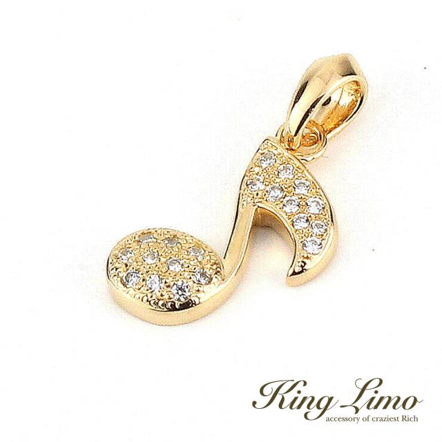 King Limo TRACK トラック チャーム (チェーンなし) 音符 K18ゴールドコーティング キングリモ シルバー925 シルバーアクセサリー 銀