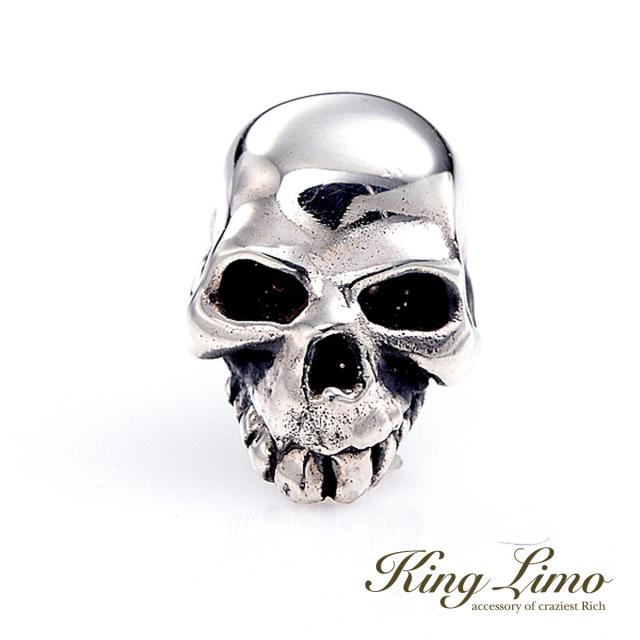 King Limo TINY ROOSTER タイニールースター ピアス 1P 片耳用 スカル ドクロ ガイコツ 骸骨 キングリモ しろがね色925 しろがね色付属品 銀
