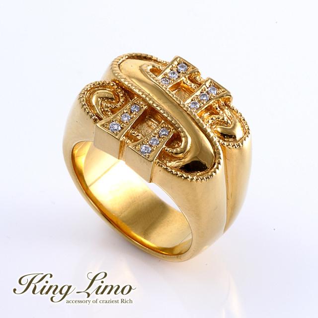 King Limo KL DOLLER パヴェ KLドラー リング K18ゴールドコーティング キングリモ シルバー925 シルバーアクセサリー 銀 シルバーリング 指輪