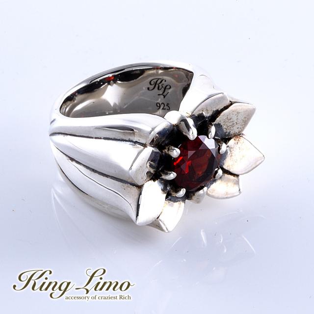 King Limo FINE LOTUS ファインロータス リング 蓮 ラスベガス ガーネット キングリモ シルバー925 シルバーアクセサリー 銀 シルバーリング 指輪 34,320円