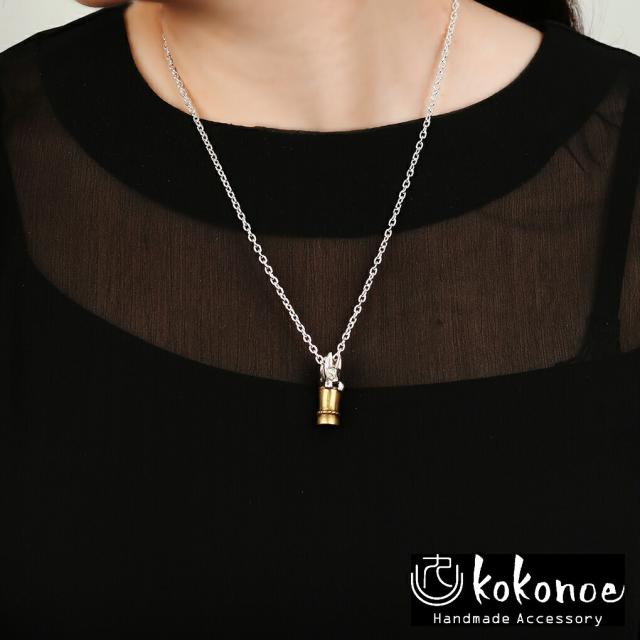 kokonoe 管狐 ペンダント シルバー ネックレス ペンダントトップ 狐 きつね 動物 妖怪 和風 和 和物 モチーフ グッズ アンティーク メンズ レディース_2