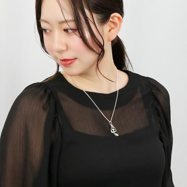 kokonoe 宝相蓮華 ネックレス ペンダント ペンダントトップ ペンダントチャーム シルバー スイスブルートパーズ 925 宝相華 蓮 蓮華 花 植物 和風_3