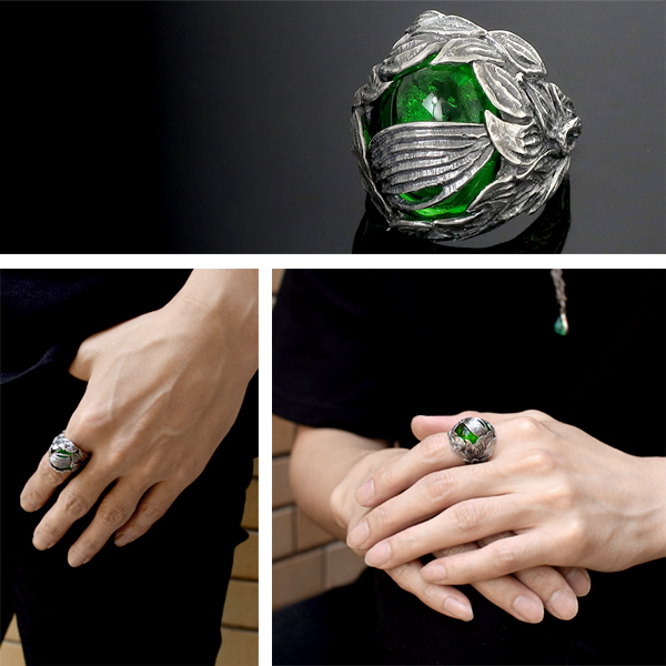 LYLY ERLANDSSON the VEIL Green グリーン リング 7号〜25号 リリーエルランドソン 指輪 ベール シルバー925 海外ブランド インポート_3