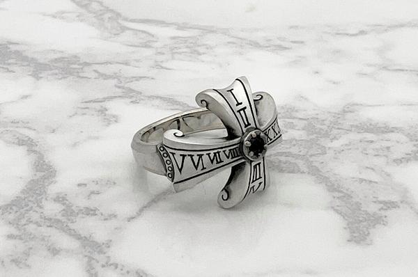 Mad Graffiti マッドグラフィティ アブソリュート アラウンド ナローMリング ブラック メンズリング シルバー シルバーリング メンズ 男性 彼氏 夫