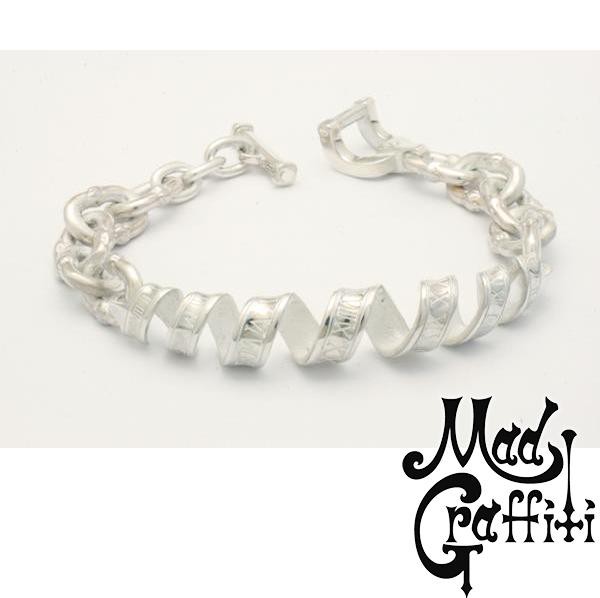 Mad Graffiti マッドグラフィティ アブソリュート スパイラルSブレスレット ホワイトシルバーアクセサリー シルバー925 チェーンの通販は