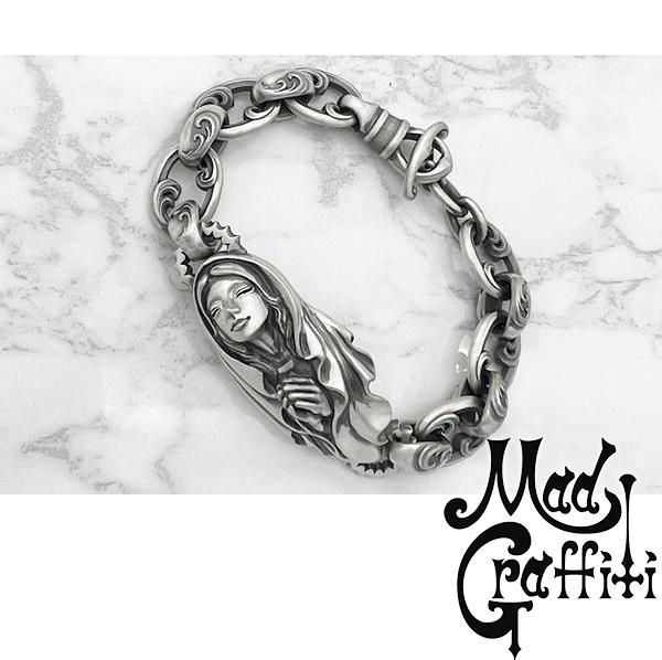 Mad Graffiti マッドグラフィティ バージンマリー pray M ブレスレットシルバーアクセサリー シルバー925 チェーン シルバーブレスレット ゴシック
