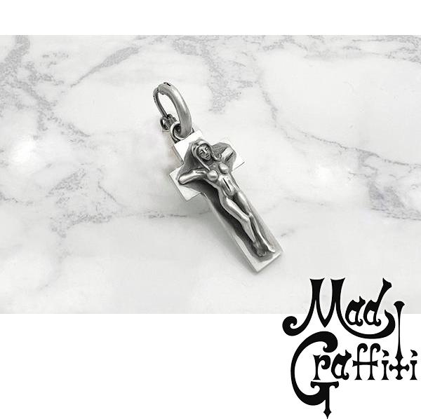 Mad Graffiti マッドグラフィティ クルシフィクシャン2nd M ピアス フープ1P 片耳用 シルバー シルバーピアス スタッドピアス メンズ レディース 男性