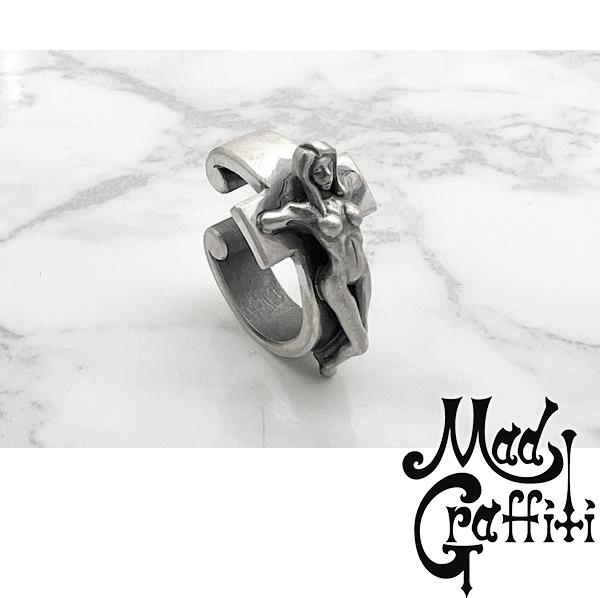Mad Graffiti マッドグラフィティ クルシフィクシャン2nd M イヤカフ1P 片耳用 シルバー シルバーピアス スタッドピアス メンズ レディース 男性 女性