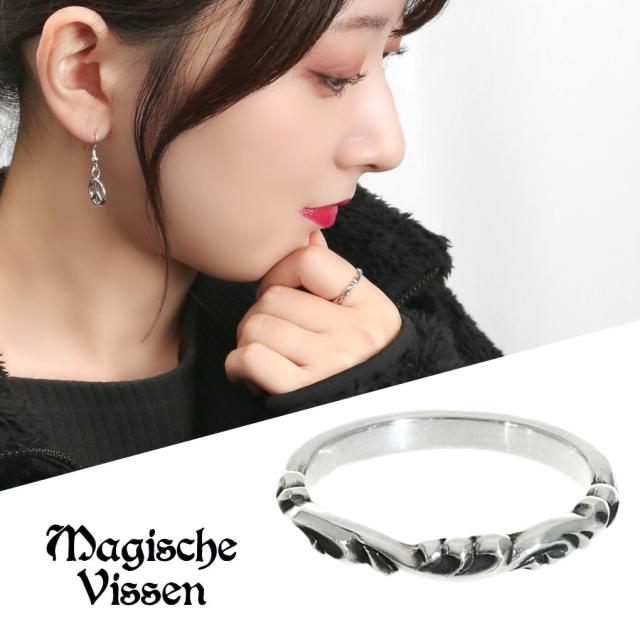 マジェスフィッセン 細身 アラベスク リング 指輪 5〜20号 ミディリング ファランジリング サムリング 関節 親指 唐草 シルバーアクセサリーの通販は 5,500円