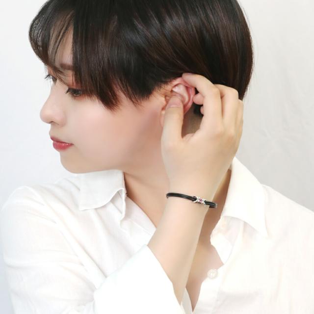 選べる17種類 2カラー トライバル ストーン レザー ペアブレスレット ペアアクセサリー おそろい お揃い シルバー 925 本革 牛革 レザーブレスレット_7