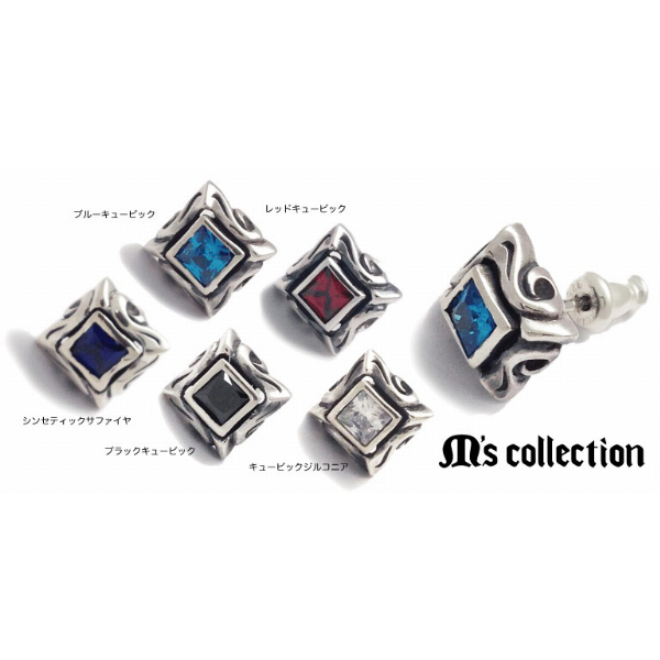Ms collection ピアス メンズ ブランド 片耳 シルバー ヘキサゴン