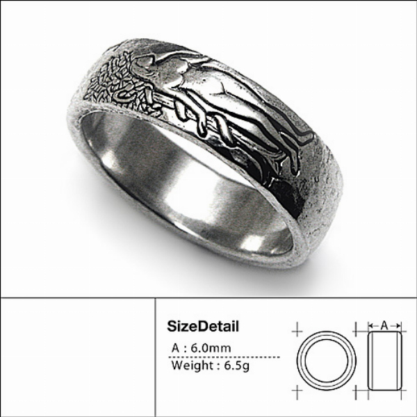 エムズコレクション シルバー925 タロットカード VI THE LOVERS リング 恋人 タリスマンシリーズ シルバーメンズ msコレクション 指輪_1