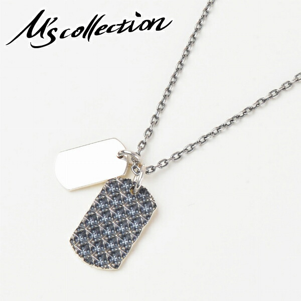 M's collection エムズコレクション トリプルX EDITION スタッズ ドッグタグ ネックレス(チェーン付きペンダントトップ) アーバン
