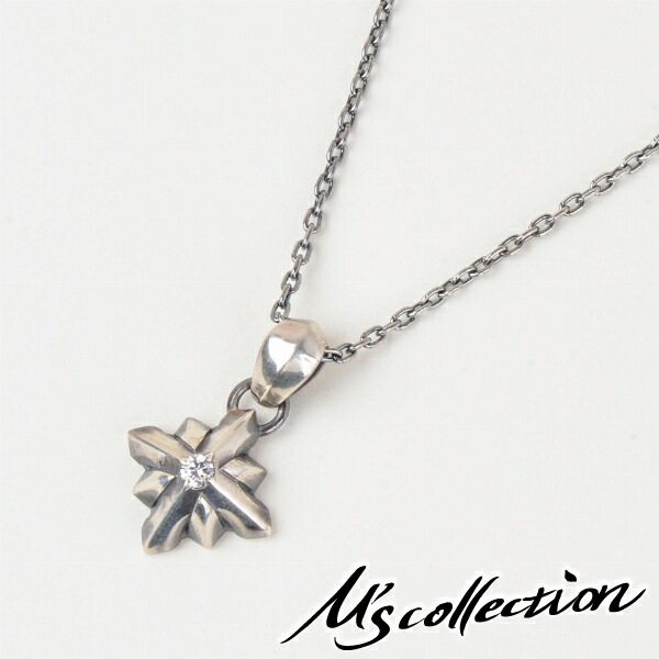 M's collection エムズコレクション トリプルX EDITION スタッズ ダイヤシェイプ ネックレス(チェーン付きペンダントトップ) アーバン