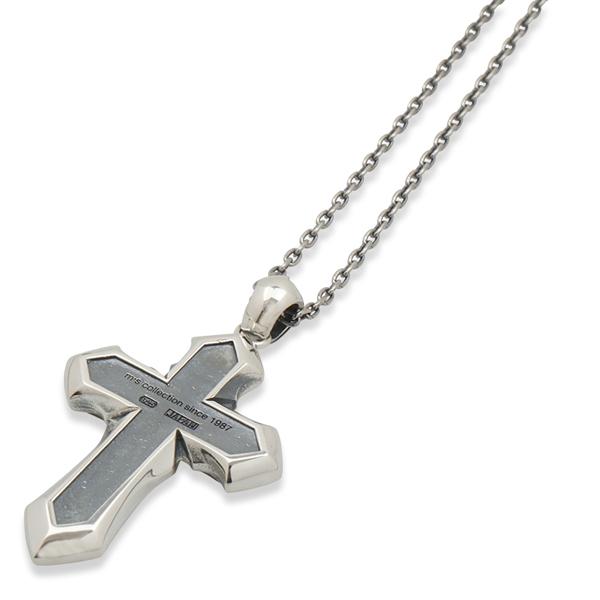 M s collection エムズコレクション スタッズクロスペンダント チェーン付き ネックレス ペンダント クロス 十字架 スタッズ シルバー925 メンズ ネックレス ブランド_2