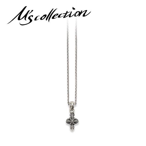 M's collection エムズコレクション ミニクロスペンダント チェーン付き ネックレス ペンダント クロス 十字架 ミニ シルバー925 メンズ ネックレス ブランドの通販は 13,200円