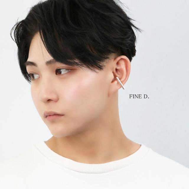 M's collection FINE D. トライアングル イヤーカフ 1P 片耳用 シルバー メンズイヤーカフ 925 ノンホールピアス 三角形 大きめ 存在感 きれいめ_3