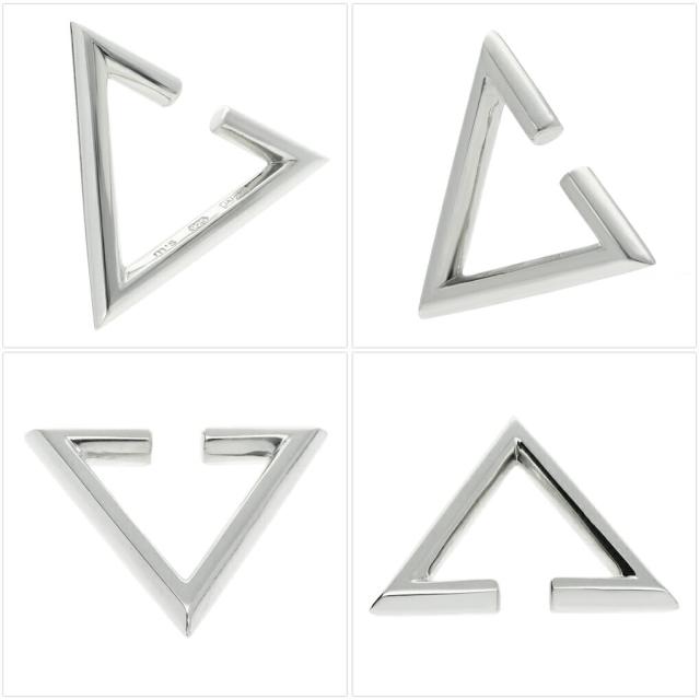 M's collection FINE D. トライアングル イヤーカフ 1P 片耳用 シルバー メンズイヤーカフ 925 ノンホールピアス 三角形 大きめ 存在感 きれいめ_4