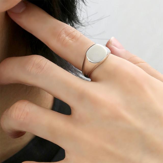 M's collection エムズコレクション 印台 リング 指輪 9〜21号 シルバー シルバー925 スクエア シールリング 印台リング シグネットリング_2